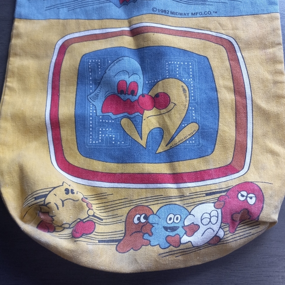 Vntg 1982 Midway Pac Man Tote Bag - Picture 3 of 6